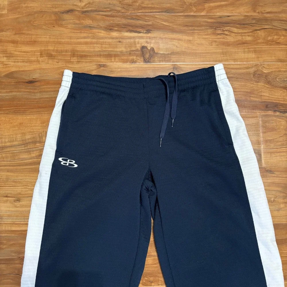 BOOMBAH Athletic Pants Track Warm‎ Up Side Stripe Navy Blue Mens Size M